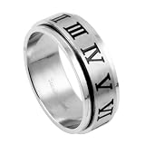 316L stainless Steel Roman Numeral Ring - Size 9 ~ StarShine Jewelry