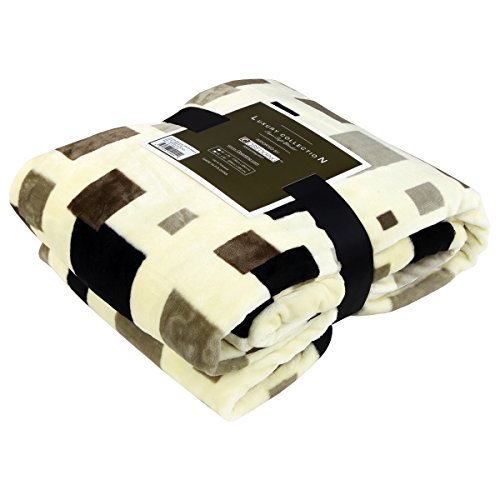 Qbedding All Season Ultra Soft Microplush Blanket Twin&Queen (Melvin Mosaic, Queen)