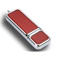 Leather USB 2.0 High Speed Flash Pen Drive Disk Memory Stick with Metal Keyring Supports Windows and Mac OS Choice of 4GB 8GB 16GB 32GB Great Gift (Ricco 01-032) (16GB Brown)