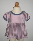 Ralph Lauren Girls Puff Sleeve Striped Tee