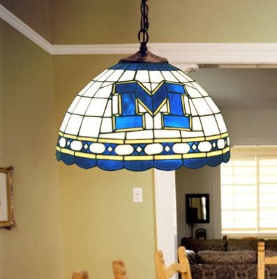 Michigan Wolverines Tiffany Hanging Lamp