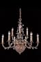 Two tier Paris Flea Crystal Chandelier, 30"Hx32"W, GOLD LEAF