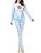 VENTELAN Women Long Sleeve Teddy Bear Round Neck Pajamas Set Striped Sleepwear