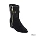 DBDK ESTRELLA-1 Women's Foldable Side Zipper Hidden Wedge Mid Calf Boots