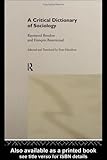 A Critical Dictionary of Sociology