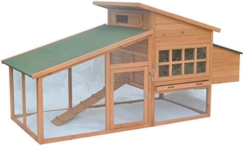 NEW Style Rabbit Hutch Chicken Coop Hen House Small Animal Cage W Nesting Box
