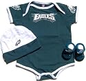 Philadelphia Eagles Newborn / Infant / Baby Bodysuit, Hat / Cap, and Booties 3 Piece Gift Set