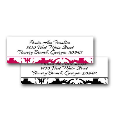 Personalized Custom Damask Address Mailing Labels Size (2 5/8 X 1) by Rile Designs