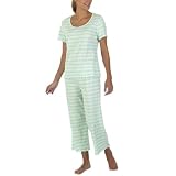 Gilligan & O'Malley® Knit Pajama Set - Aqua/ Blue Stripe