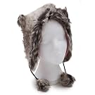 Womens/Ladies Allover Faux Fur Thermal Trapper/Ski Hat with Quilted Lining