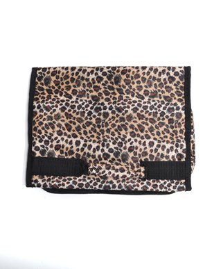Leopard Print Tri-Fold Travel Cosmetic Bag with Free Shipping