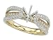 14K Two-Tone Gold Diamond Engagement Ring Semimount