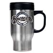 Milwaukee Brewers Stainless Steel Travel Mug - Primary Logo MLB Baseball