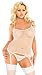 Exposed By Magic Silk Queen Size Fishnet Merry Widow and G-String, One Size