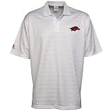 Adidas Arkansas Razorbacks White Performance Polo