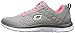 Skechers Sport Women's Obvious Choice Fashion Sneaker,Light Gray /Coral,9 M US