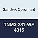 Sandvik Coromant, TNMX 331-WF 4315, T-Max P Insert for Turning, Carbide, Triangle, Neutral Cut, 4315 Grade, Ti(C,N)+Al2O3+TiN, Wiper, Inveio Coating Technology