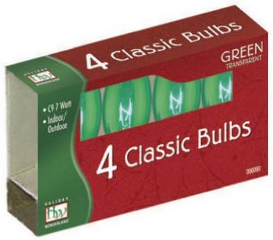 Noma Inliten 1095G-88 120V Green Transparent Intermediate Base Replacement Bulbs
