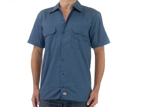 Dickies Men's Short Sleeve Work Shirt Size:2XL Color:Air Force Blue