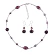 Necklace - Earrings Set - N296 - Murano & Glass Beads + Matching Earrings ~ Purple and Lilac