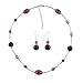 Necklace - Earrings Set - N296 - Murano & Glass Beads + Matching Earrings ~ Purple and Lilac