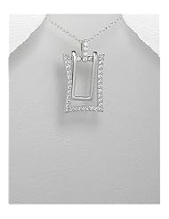 CZ Pendant Necklace In 92.5 Sterling Silver