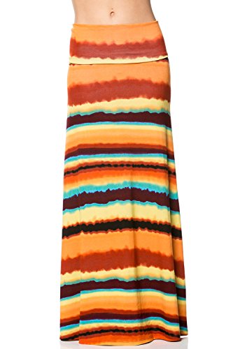 Frumos Womens Tie Dye Maxi Skirts
