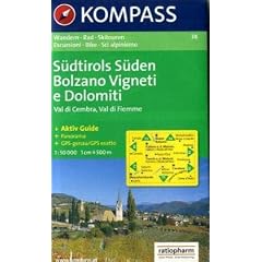S�dtirols S�den, Bolzano Vignetei e Dolomiti, Val di Cembra, Val di Fiemme: Wandern / Rad / Skitouren. Escursioni / Bike / Sci alpinismo. Panorama, GPS-genau. 1:50.000