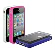 Scosche IP4E3LV bandIT Rubber Edge Cases for iPhone 4S - 1 Pack - Retail Packaging - Multiple - Pink/White/Purple