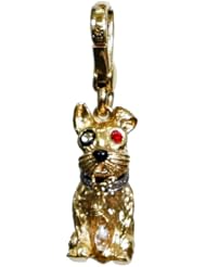 Juicy Couture - Golden Dog / Doggie / Yorkie / Scottie Dog - Gold Plated Charm