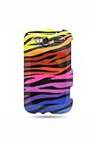 HTC Marvel / Wildfire S Graphic Rubberized Shield Hard Case - Rainbow Zebra ....