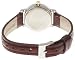 Timex Women's T2N3369J Classic Analog Silver Case Brown Leather Strap Dress Watch image 3