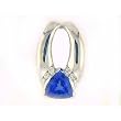 14K White Gold Tanzanite and Diamond Pendant