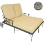 Windham Castings Provence Casual Back Double Chaise Lounge Frame Only, Sterling