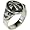Gothic Cross Etched Surface Sterling Silver Ring - 6