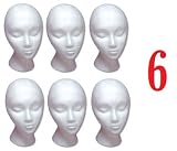 SHANY Styrofoam Model Heads / Hat Wig Foam Mannequin / Half Dozen Jumbo Pack