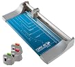 Dahle 12.5" Cut Personal Series Standard Capacity Rolling Blade Rotary Trimmer with Four Interchangeable Cutting Blades