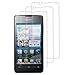 3x kwmobile screen protector for Huawei Ascend Y300 CRYSTAL CLEAR - premium quality