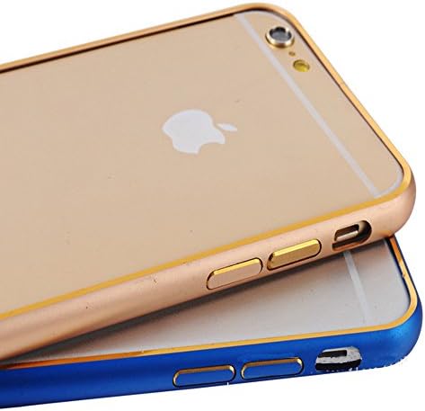 iphone 6S case Aluminum Protective Bumper Frame Maximize Corner Protection from Bumps, Drops and Scrapes Slim Side Protection and MLB case Color Case for iphone 6S (4.7')(Gold)