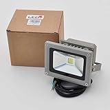LEDwholesalers 10 Watt LED Waterpoof Outdoor Security Floodlight 85-264V AC, 3701WH