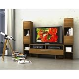 Woodland Entertainment Unit (Eternity Walnut) (60''H x 80.5W'' x 15''D)