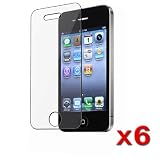 6x Apple iPhone 4 Premium Reusable LCD Screen Protector with Lint Cleaning Cloth