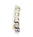 14k Yellow Gold Round CZ Swirl 14g Belly Button Ring