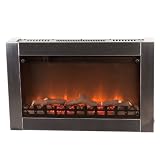 Fire Sense Wall Mounted Electric Fireplace, Finish: Stainless Steel ($29.00)