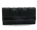 AUTHENTIC COACH SOHO PLEATED SIGNATURE CHECKBOOK WALLET (Black)