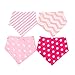 Tosnail Pink Series Baby Bandana Drool Bibs, Girls 4-pack, Cotton of Two Layers