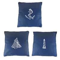 Set Of 3 Nautical Theme 14' By 14' Throw Pillows