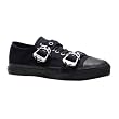 Black Canvas Sneakers MENS SIZING Gothic Shoe Buckles