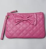 Betsey Johnson Double the Love Wristlet (Magenta)