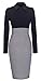 Homeyee® Women's Voguish Houndstooth Long Sleeve Career Pencil Dress B31